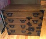 Petite tansu chest (25"L x 14"D x 22"H) - not old