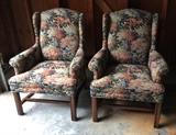 Pair of wingback chairs
