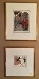 Two more color etchings by NW artist Art Hansen. Top one is "Six Poppies"' 1988, edition of 100, image size 9" x 11.5". Lower one ("October Rose") is SOLD.