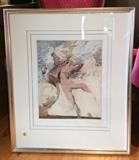 "Vivaldi - Herbst", lithograph by Jurgen Gorg (b. 1951, Germany), edition of 100, image size 12.5" x 15".