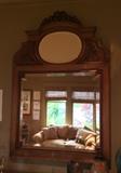 Antique mirror with carved details - 33" x 49"