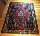 Persian Mazlaghan rug (3'8" x 4''9") - retail = $3000.