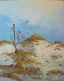 Seaside painting signed R Water