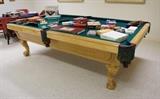 8 ft pool table with slate top