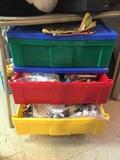 this bin is FULL of Legos! There are some kits with instructions that seem to be bagged separately. NOTE: We are selling this whole unit together.