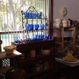 Shirley Temple Pitchers, Bowls & cups & more stoneware