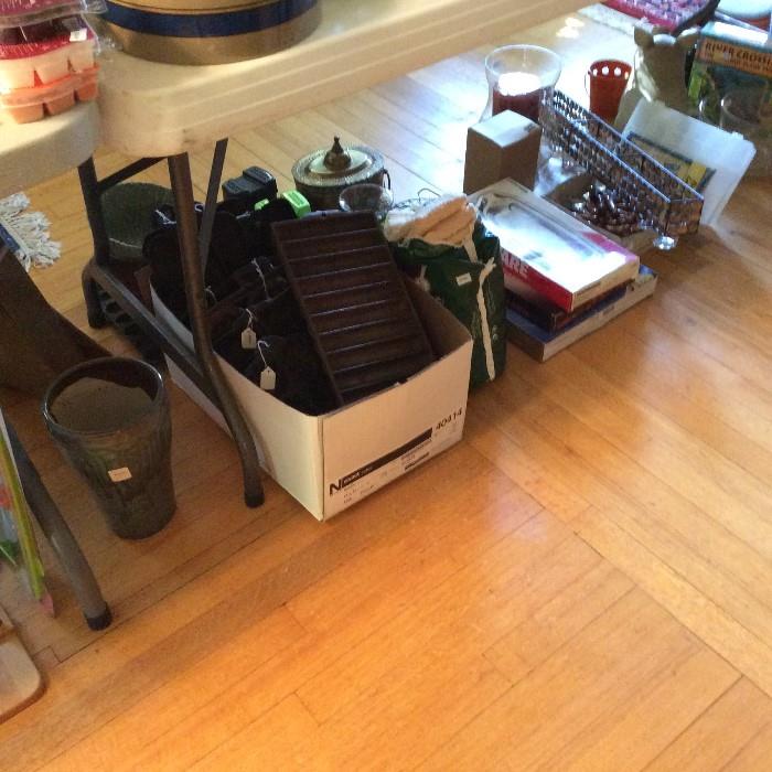 Box is full of Cast Iron kitchen bakeware