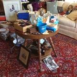 Round Parlor Table with barley twist legs