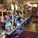 3 tables & risers full of treasures