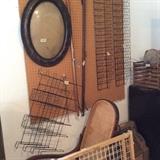 Oval frame, book racks