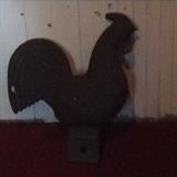 Cast iron rooster windmill weight