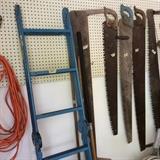 5 2 man saws, ladder