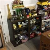 Cardboard sign plus bottles & cups