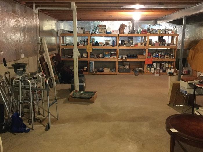 Medical items, hardware, tools, games, leather top coffee table and lots more.