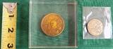 FDC017 Vintage Gold Tone Souvenir Coins
