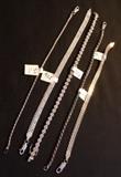 FDC022 Five Unique Silver Chain Bracelets 
