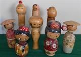 FDC043 Vintage Japan Kokeshi Wooden Dolls Bubbleheads
