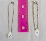 FDC175 A Charm and Thin Silver Bracelets
