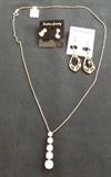 FDC191 Dainty Silver Pendants and Earrings
