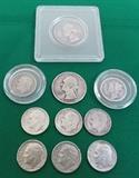FDC065 Lot of Silver Dimes, Quarters, Mercury Dime

