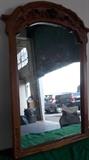 FDC110 Huge Beautifully Carved Wood Framed Mirror
