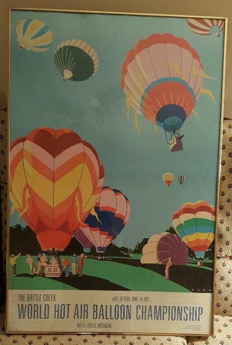 1981 Hot air Balloon Poster