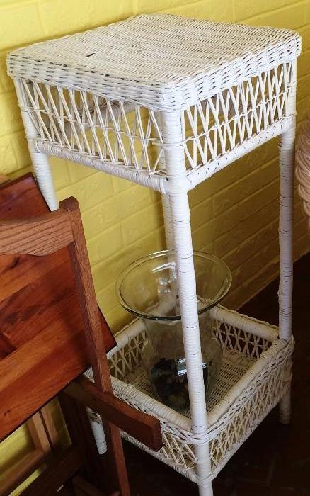 Vintage Wicker Plant Stand/Table