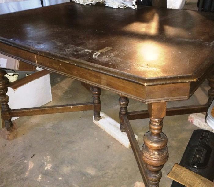 Vintage Wooden Table (Leaves not shown)