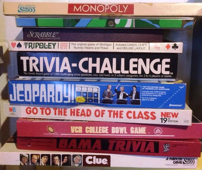 Vintage Games Including College Collectible Games