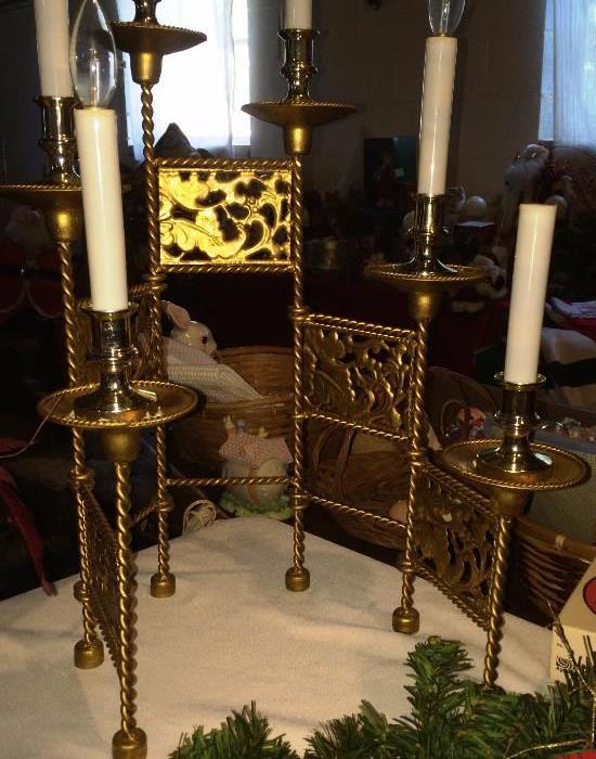 Brass Candle Stand (one of two)