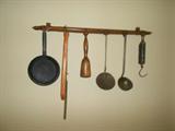 Antique rack with utensils...