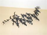 Metal birds wall art