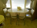 Vintage white dinette set....table w/4 chairs