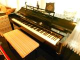 Ebony upright piano