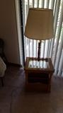 table with lamp