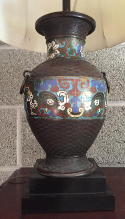 Older Chinese bronze lamp