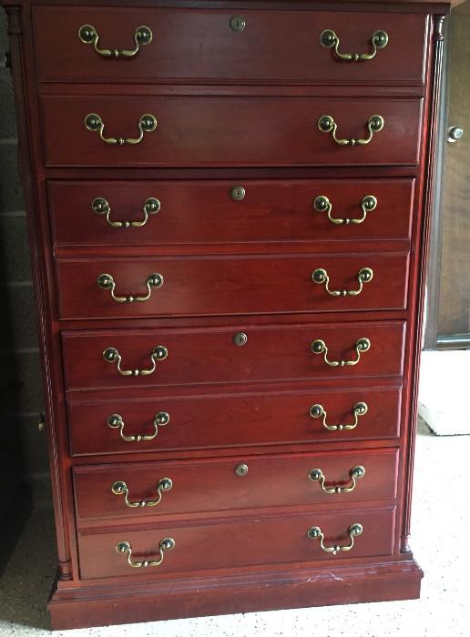 Disguised four drawer lateral file cabinet