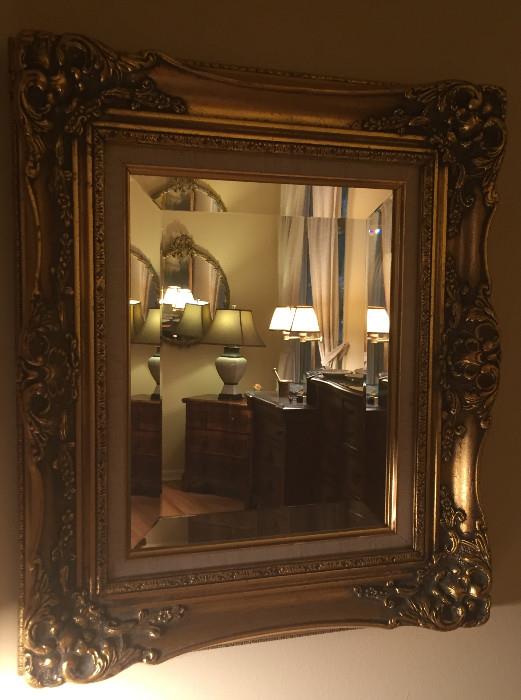 Petite beveled wall mirror