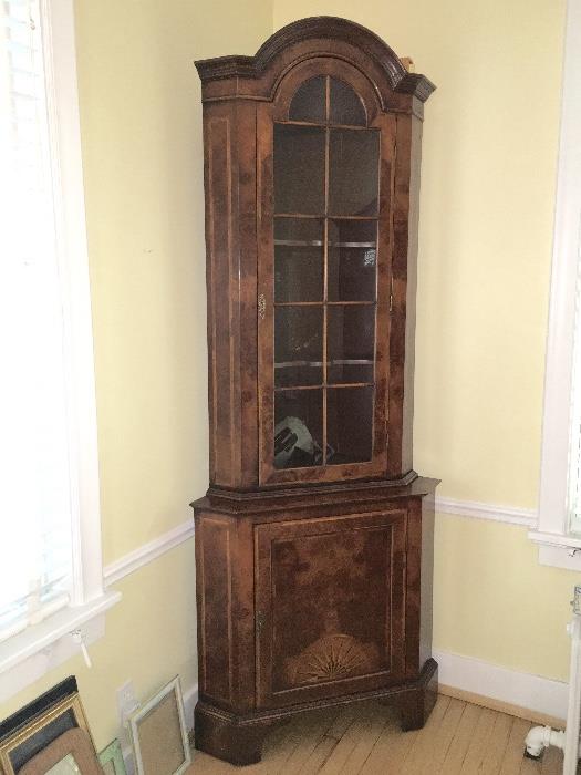 Very large 8' corner cabinet repro antique