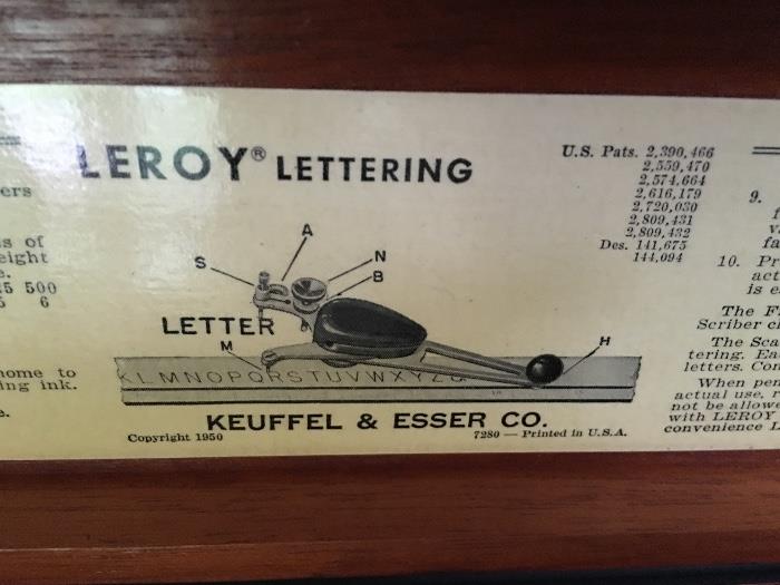 Leroy Lettering tools