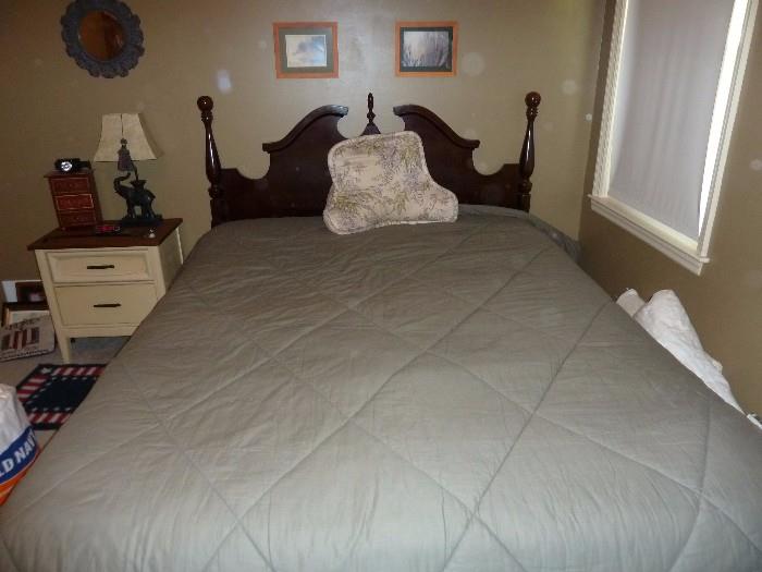 Queen bed and head board