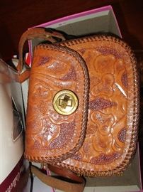 Leather western purse