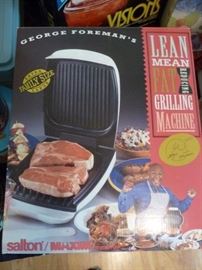 George Foreman's lean mean fat grilling machine