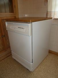 Portable Maytag Dishwasher with Wood counter top