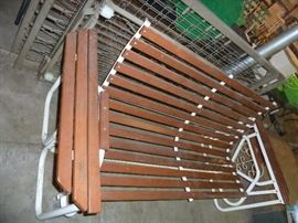 Solid wood and metal glider