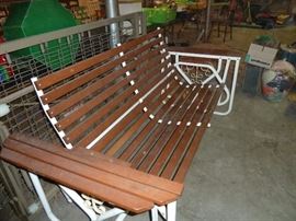 Solid and great condition wood/metal glider