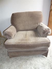 Chair has matching ottoman