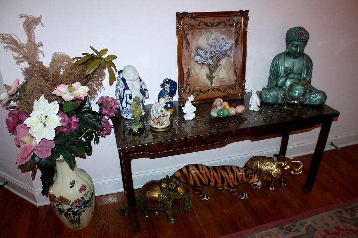 Vintage Asian console table (most of the figurines have sold) 