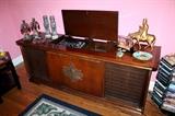 Vintage Sylvania console stereo in a beautiful Asian cabinet (radio works - unsure of record player)