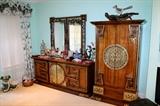 Amazing vintage Asian dresser with mirror.  The armoire sold. 